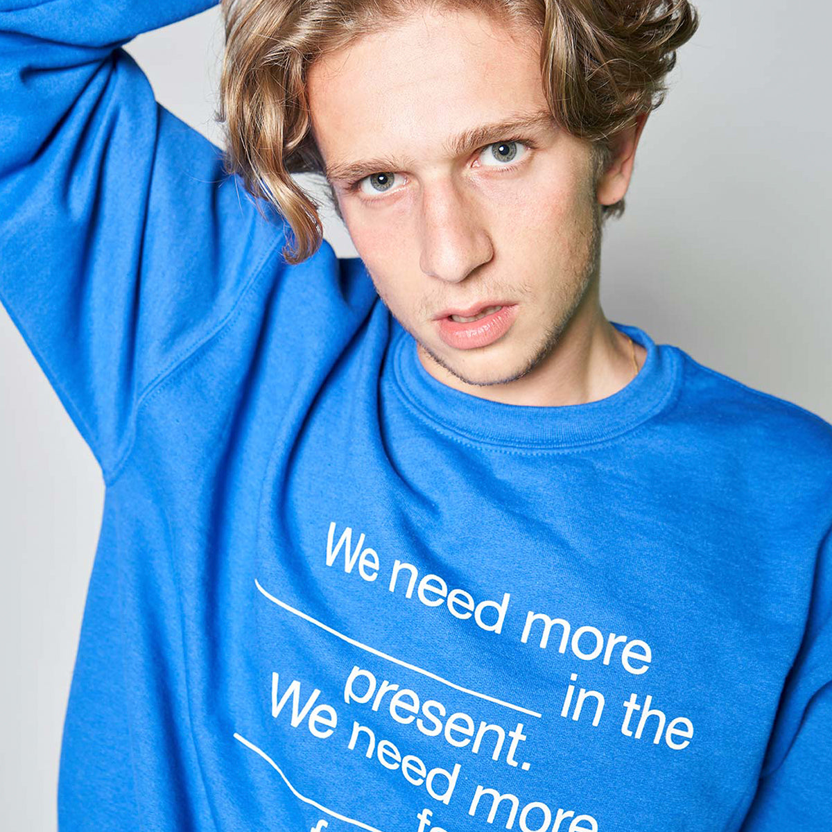 Sweatshirt Blue Text