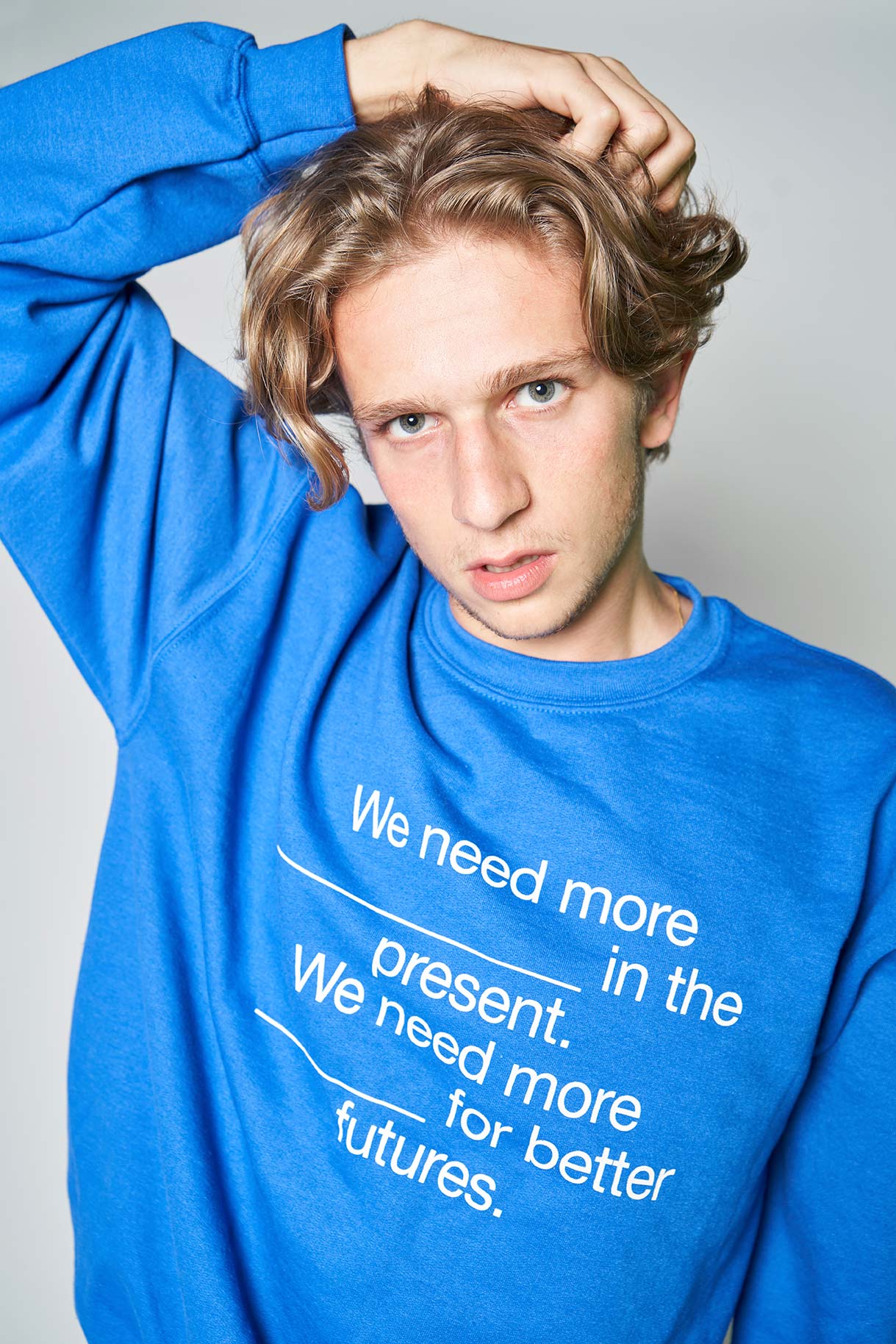 Sweatshirt Blue Text