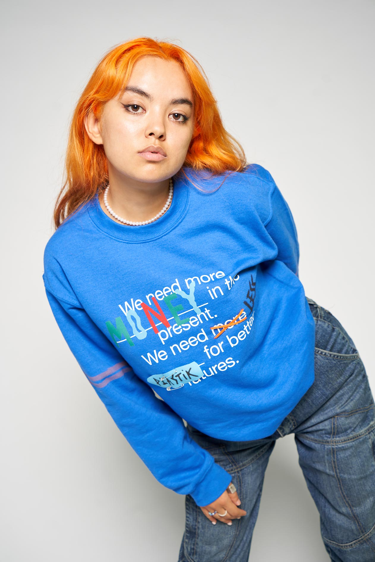 Sweatshirt Blue Text